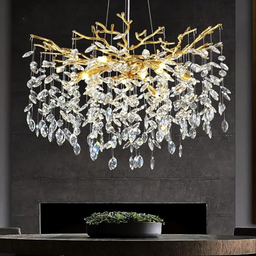 Lustre moderne en cristal pour sublimer un salon sombre
