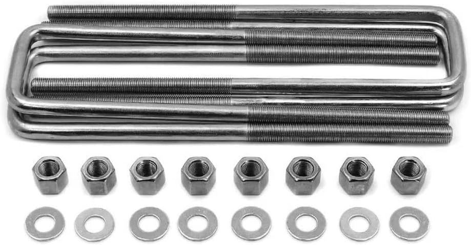 for 1988-2000 Chevy GMC C/K 2500 3500 15592588 Rear Leaf Spring U Bolts and Plate-2.5" Wide Leaf Springs 8.75" Long