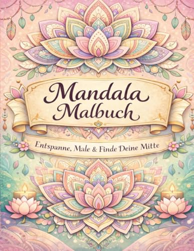 Mandala Malbuch für Erwachsene & Senioren: Entspanne, Male & Finde deine Mitte – beruhigende Mandalas zur Stressreduktion, Achtsamkeit und Meditation, ... für Entspannung, Meditation und Stressabbau