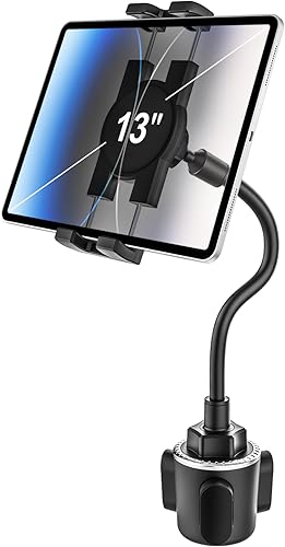 woleyi Soporte para tablet de automóvil, soporte ajustable de 10.5 pulgadas, soporte para tablet con brazo de cuello de cisne, compatible con iPad