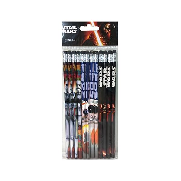 Disney Star Wars"The Force Awaken" 12 Wood Pencils Pack
