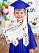 QZYL Kindergarten Graduation Cap and Gown Set, 2025 Kids Graduation Outfit with Tassel and Certificate for Kindergarten