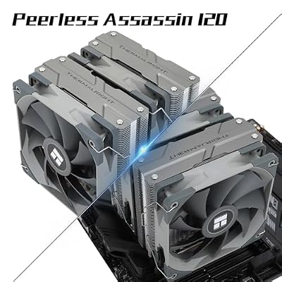 Thermalright Peerless Assassin 120 CPU Air Cooler, 6 Heat Pipes, Dual 120mm TL-C12 PWM Fan, Aluminium Heatsink Cover, AGHP Technology, for AMD AM4/AM5/Intel LGA 1700/115X/1851/1200/2011/2066 (PA120