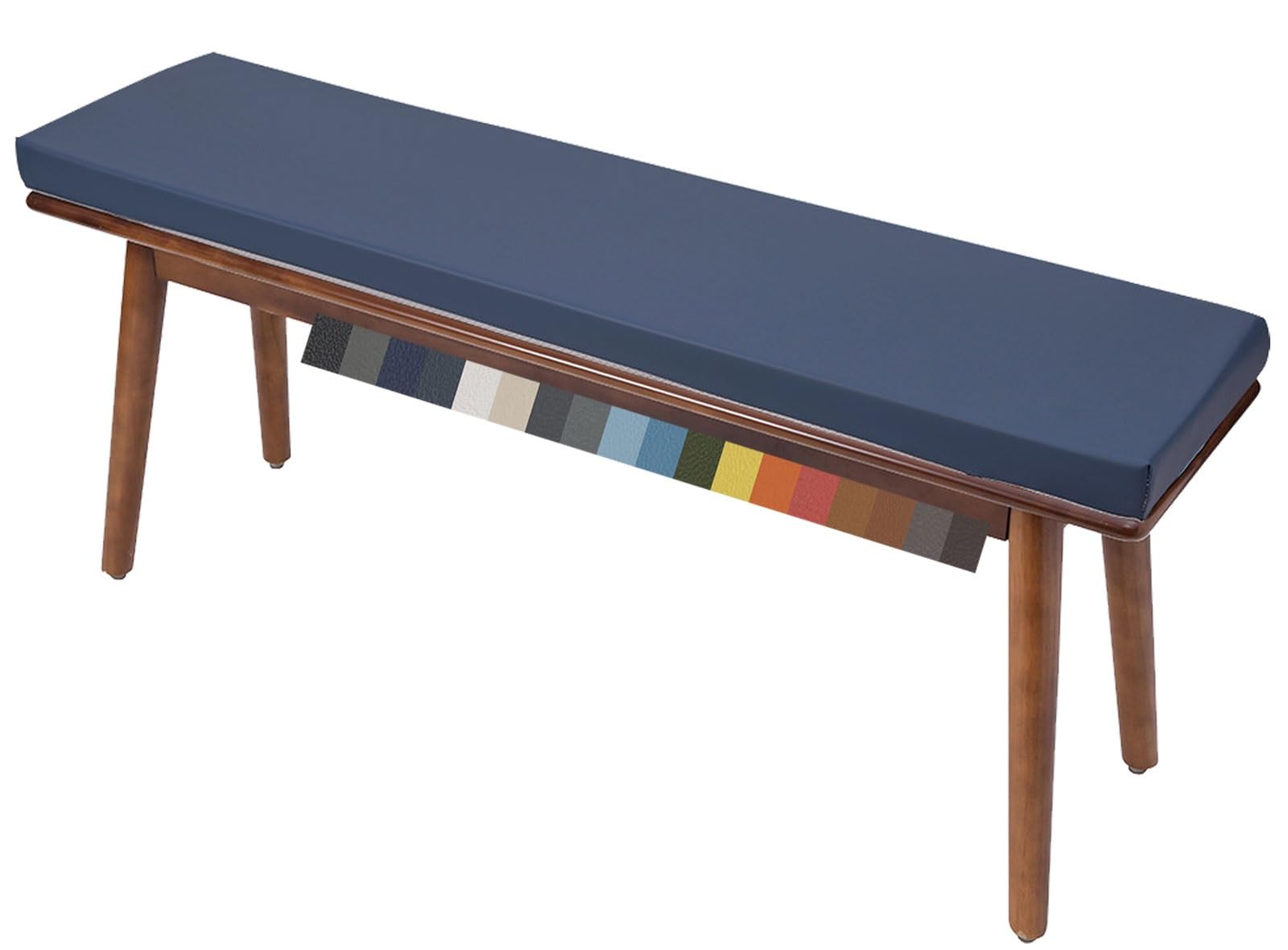 Panca antiscivolo impermeabile per uso interno/esterno, 139,7 x 30,5 x 5,1 cm, perfetta per patio, veranda, sedie a sdraio, altalene, colore blu scuro, tavolo e
