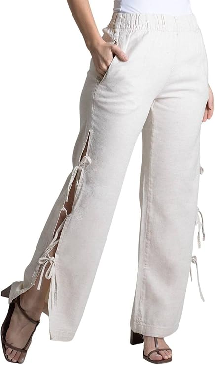 calça linho para compor look praia chique