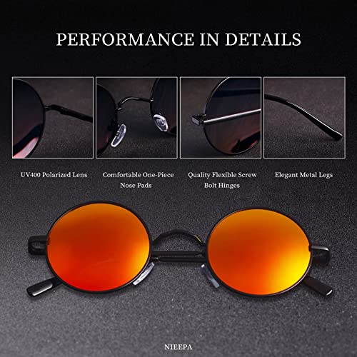 Image of Vintage Small Round Polarized Hippie Sunglasses for Men Women Circle Sun Glasses NP1002