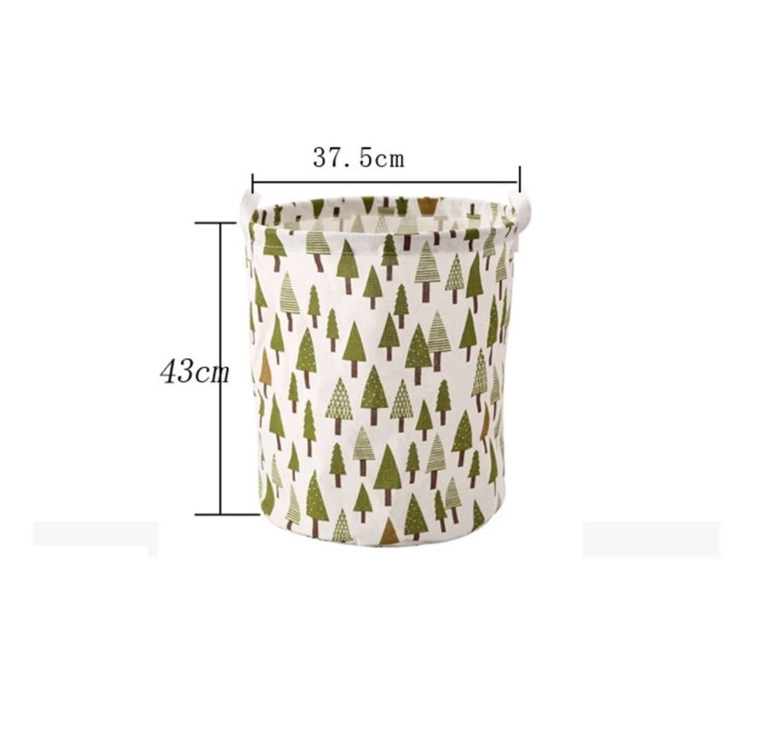 Cesto Portabiancheria Cesto per Biancheria Sporca in Cotone e Lino, Pieghevole, Lavabile, Rotondo, Impermeabile Laundry Basket(H)