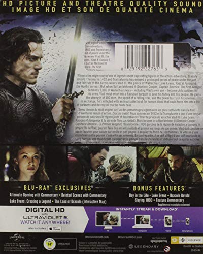 Dracula: Untold con pack doble disco Blu-ray DVD 3