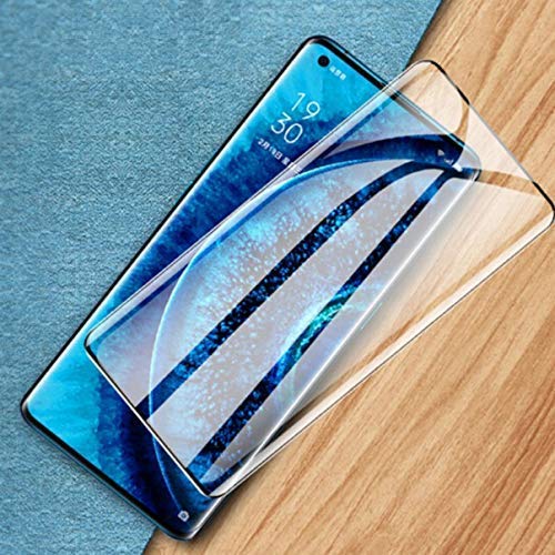 Image of Screen Protector for Oppo Reno 4 Pro (Black) Tempered Glass Edge-to-Edge 3D Screen Guard With Installation Kit