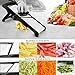 WELTONHM Mandoline Slicer, Adjustable Mandoline Slicer for Kitchen, Stainless Steel Mandolin Vegetable Chopper for Potato, Julienne Cutter with Cut-Resistant Gloves, Black