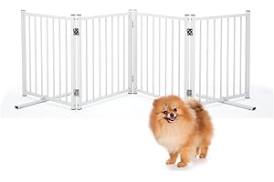 TEDEUM Outdoor Metal Gate: Freestanding Pet Fence for Enhanced Safety