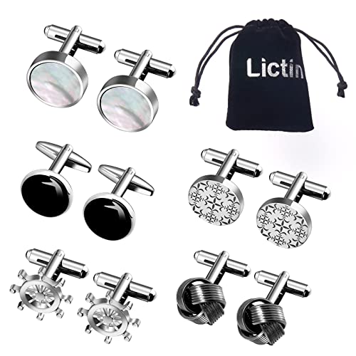 Lictin Bouton de Manchette Homme, Boutons de Manchette pour...