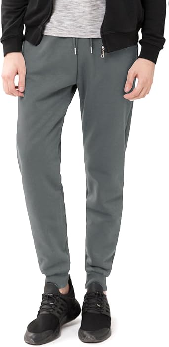 Flygo Men's Fleece Lined Sherpa Sweatpants Winter Warm Pants Jogger Lounge Athletic Pant with Pockets