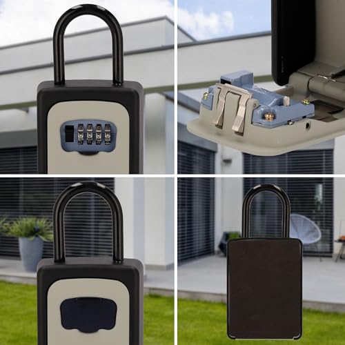Miniatura 7 de Nivian - Caja De Seguridad Para Llaves, Caja De Cerradura, Armarios De Llaves, Pared. Alta Resistencia, Para Hogares Y Negocios Caja De Llaves Con Enganche