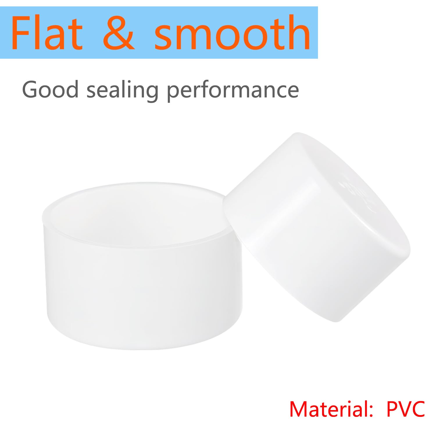 Ctyjia 1 PCS 110mm Pipe Fitting Cap PVC Pipe End Cap Fitting, Socket External End Caps, for Drainpipe Pipes End White - Image 3