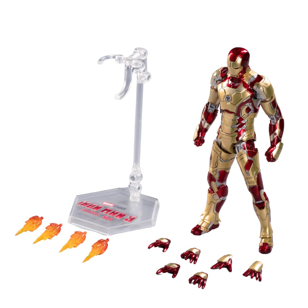 Figuras de acción coleccionables de ZD Toys - 18 cm Iron Man Mark 42 con luz, piezas intercambiables, material de PVC duradero, regalo ideal para coleccionistas y fans, a partir de 15 años