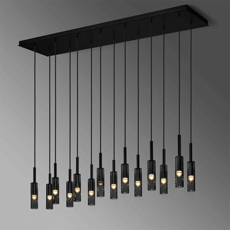 Lampe de plafond en verre rétro avec hauteur ajustable et design - 5