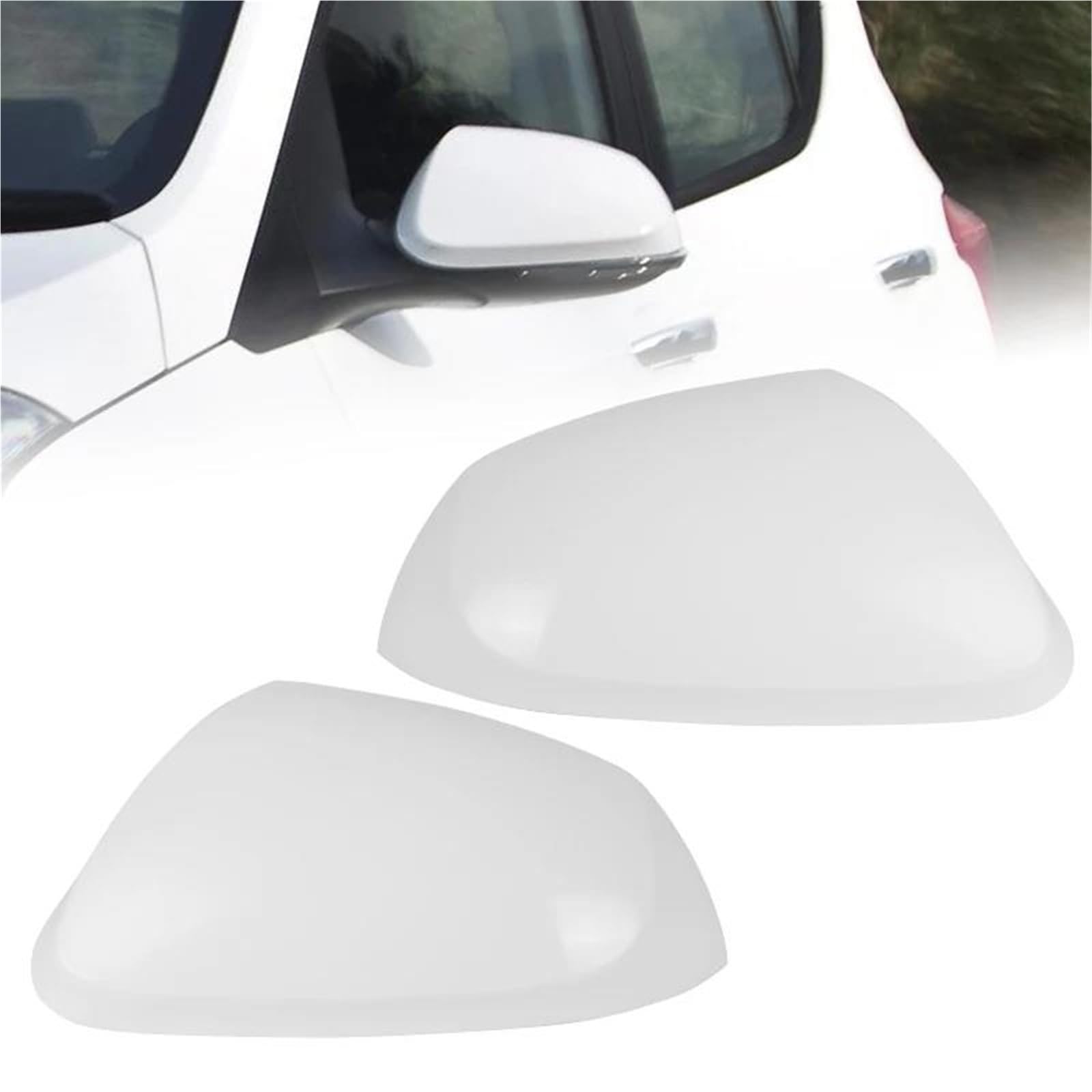 Esterno Calotta Specchietto Retrovisore Auto Per Hyundai I10 2014-2017 Nero Lucido/Bianco Primerizzato Calotta Copri Sinistro E Destro Copertura Specchietto(Primed white Left)