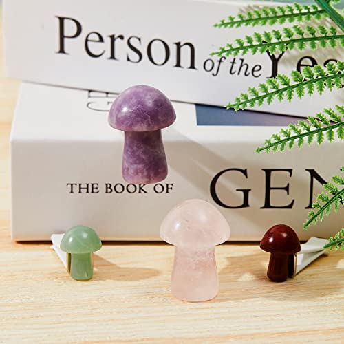 Image of Tallew Heart Crystals Car Vent Clips Car Accessories for Women Quartz Crystals Air Fresheners Vent Clip(Mushroom Style)