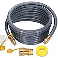 50FT 3/4" ID Natural Gas Hose with Quick Connect 3/4" ID Natural Gas Hose with Quick Connect Fittings for NG/LP Propane Appliances, Grill,Patio Heaters,Generators, Indoors & Outdoors