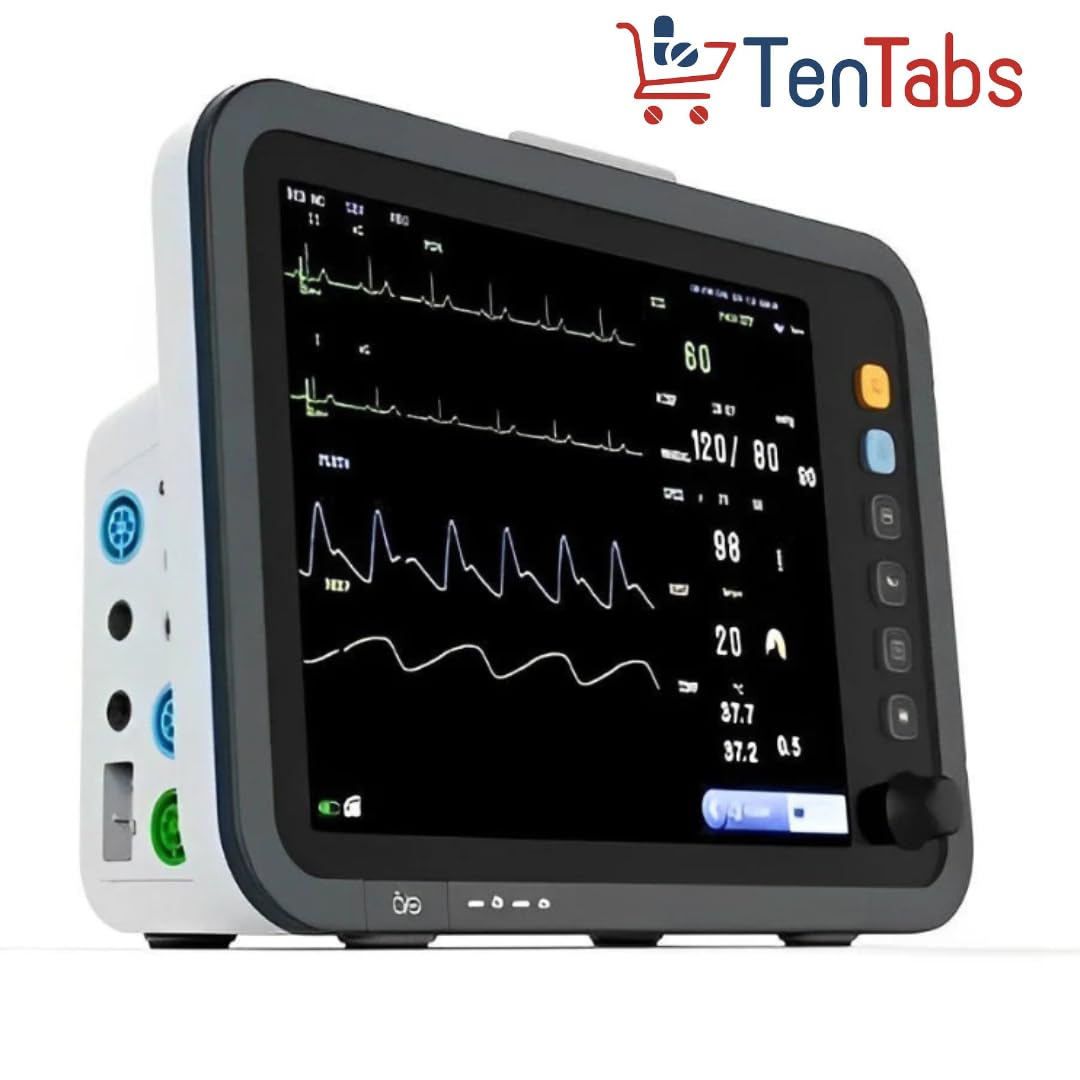 TenTabs Yonker Multipara Patient Monitor YK-8000C with Adult Probe | 5 para Patient Monitor | ICU Vital Signs Monitor for Adult | TFT Display | Hospital Clinic ICU/CCU/OR Use (1 Yr Warranty) 4