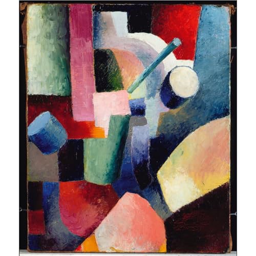 August Macke Composition colorée toile roulée 101x127cm ARTICULOZY