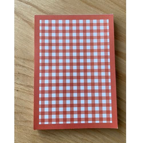 Bloc de notas A6 a cuadros de 50 páginas naranja con hojas de alta claridad de 10x15 cm