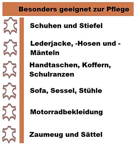 vom Pullach Hof Lederbalsam Universal 250ml mit echtem Bienenwachs zur Pflege und Reinigung von Schuhe Lederbekleidung Möbel Handtaschen Motorradbekleidung Zaumzeug Sättel Bienen Wachs Leder