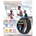 Smartwatch Herren, 1,3 Zoll Touchscreen Smart Watch Damen, IP68 Wasserdicht Smartwatches Schrittzähler mit Herzfrequenz,Whatsapp, SpO2, Schlafmonitor, für iOS und Android – Bild 2