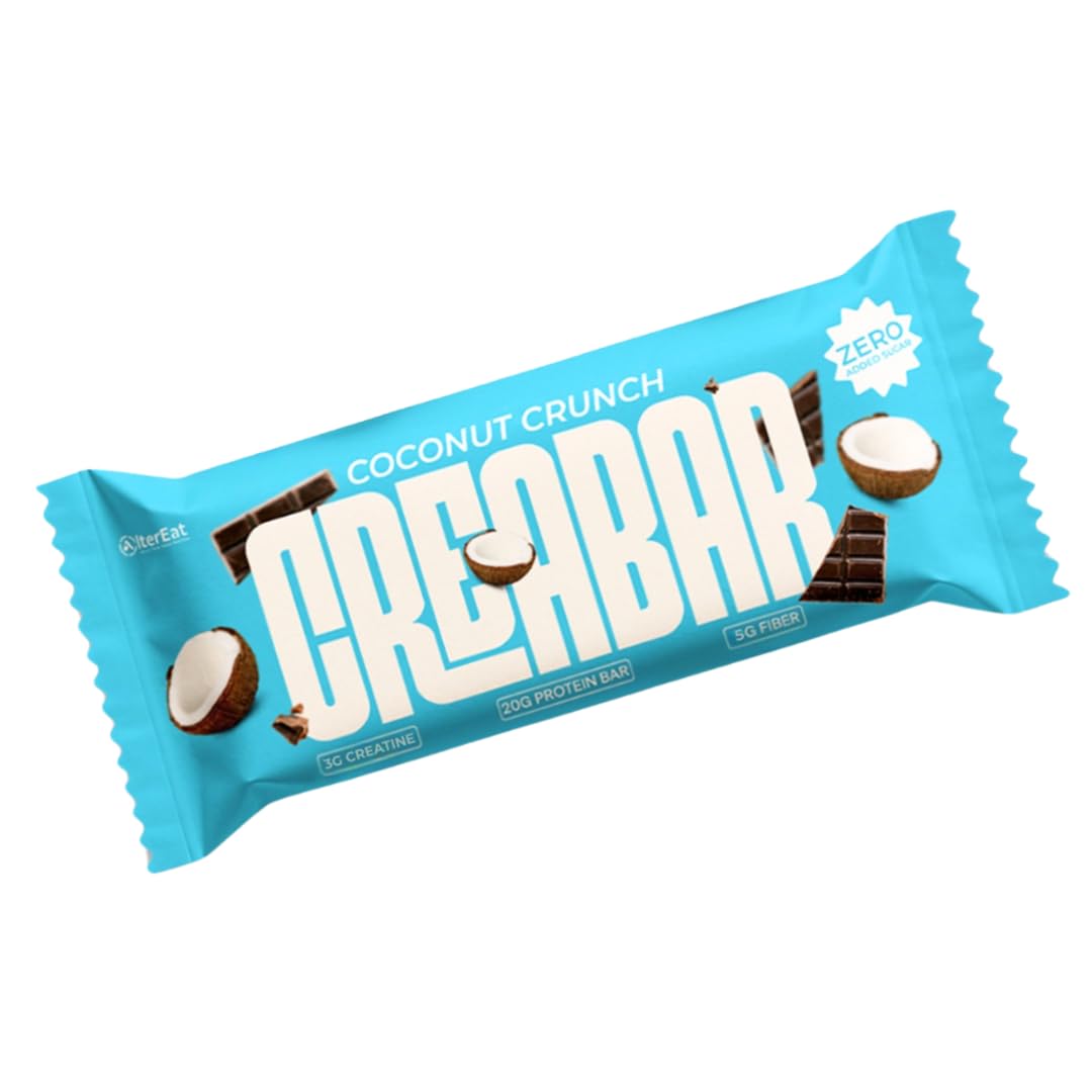 Alter Eat Creabar (Coconut Crunch) - Weekly Bundle Pack of 7 | High Protein Coconut Snack Bars | Plant-Based Energy Snack | 1000GM-image-21