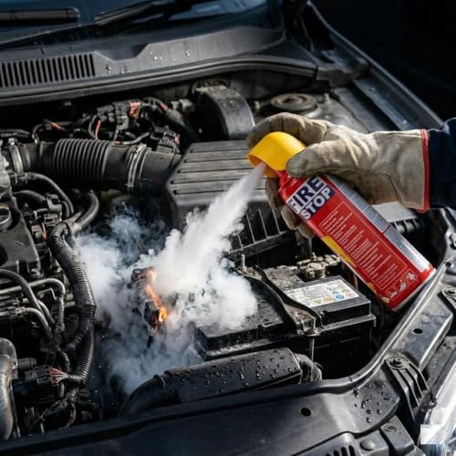 Image of Portable Fire Extinguisher Spray Pack of 3 (3x500ml) for Car Home Kitchen Safety Emergency Fire Control Quick Action Fire Protection Spray Set