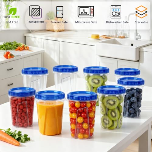 10 Pack 34oz Soup Freezer Containers
