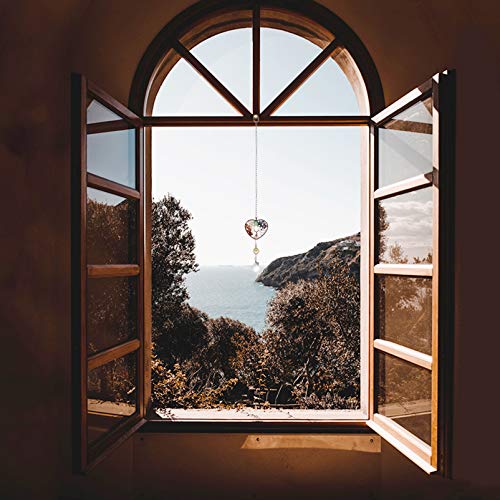 DOITOOL 2Pcs Suncatchers Cristais Coletor Do Sol Pendurado Da Árvore Da Vida Chakra Contas Cadeia Ra