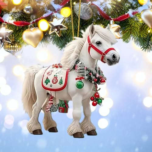 2025 Pferd Weihnachten Ornament, Pferd Ornamente für Weihnachtsbaum,...