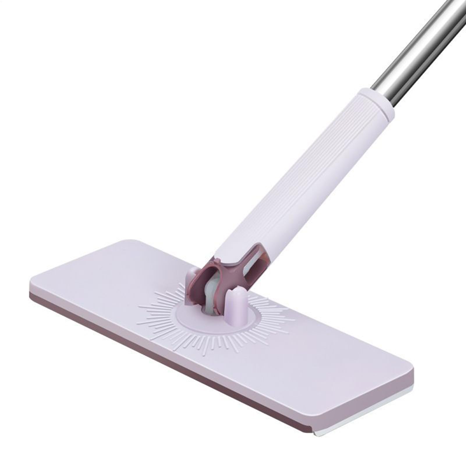 Fregona Reutilizable,Mango Largo con Pinza Automática,Mopa Plana con Almohadillas Lavables | para Cocina Baño Dormitorio Sala De Estar Suelo De Madera Laminado Ventana Techo
