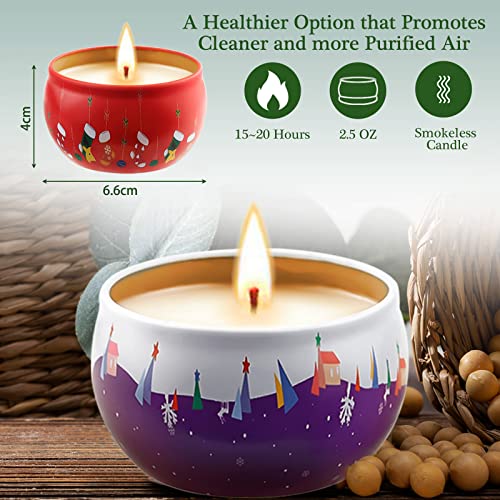 Tonsooze Scented Candle Gift Set, 12-delige kerstkaars set, natuurlijke soy wax aromatherapie kaarsen Christmas Candle Set Aroma Kaarsen voor Kerstmis, verjaardag, Valentijnsdag, bad, yoga - Image 4