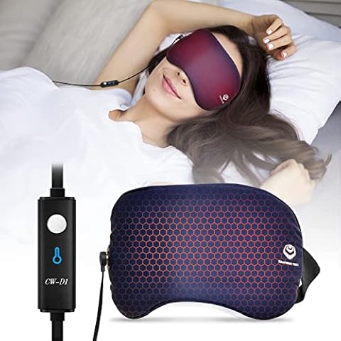 GRAPHENE TIMES Heated Eye Mask, USB Eye Mask for Dry Eyes with 3 Levels Temperature Control, Warm Eye Compress Heating Pad for Sleep, Dry Eyes, Blepharitis, Dark Circles, MGD, Stye Eyes and Puffy Eyes Cover