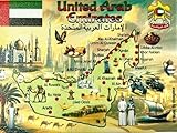 United Arab Emirates (UAE) Graphic Map and Attractions Souvenir Fridge Magnet 2.5" X 3.5"