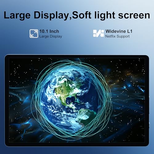 Image of Androind 14 Tablet, 10.1 Inch Tablet, 16GB RAM 128GB ROM 1TB Expand, 8000mAh Battery, 10.1 Inch Octa-Core with 13MP+8MP Camera /Bluetooth /GPS /WiFi /HD Display, Light Blue.
