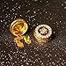 JEWSHA Fashion Button Cover Metal Cufflinks for Shirts Bling Rhinestone Rose Flower Sleeve Clothing Decoration Button No Sewing Buttons Clips, Perfect for Birthday, Christmas,Wedding Gifts (black)