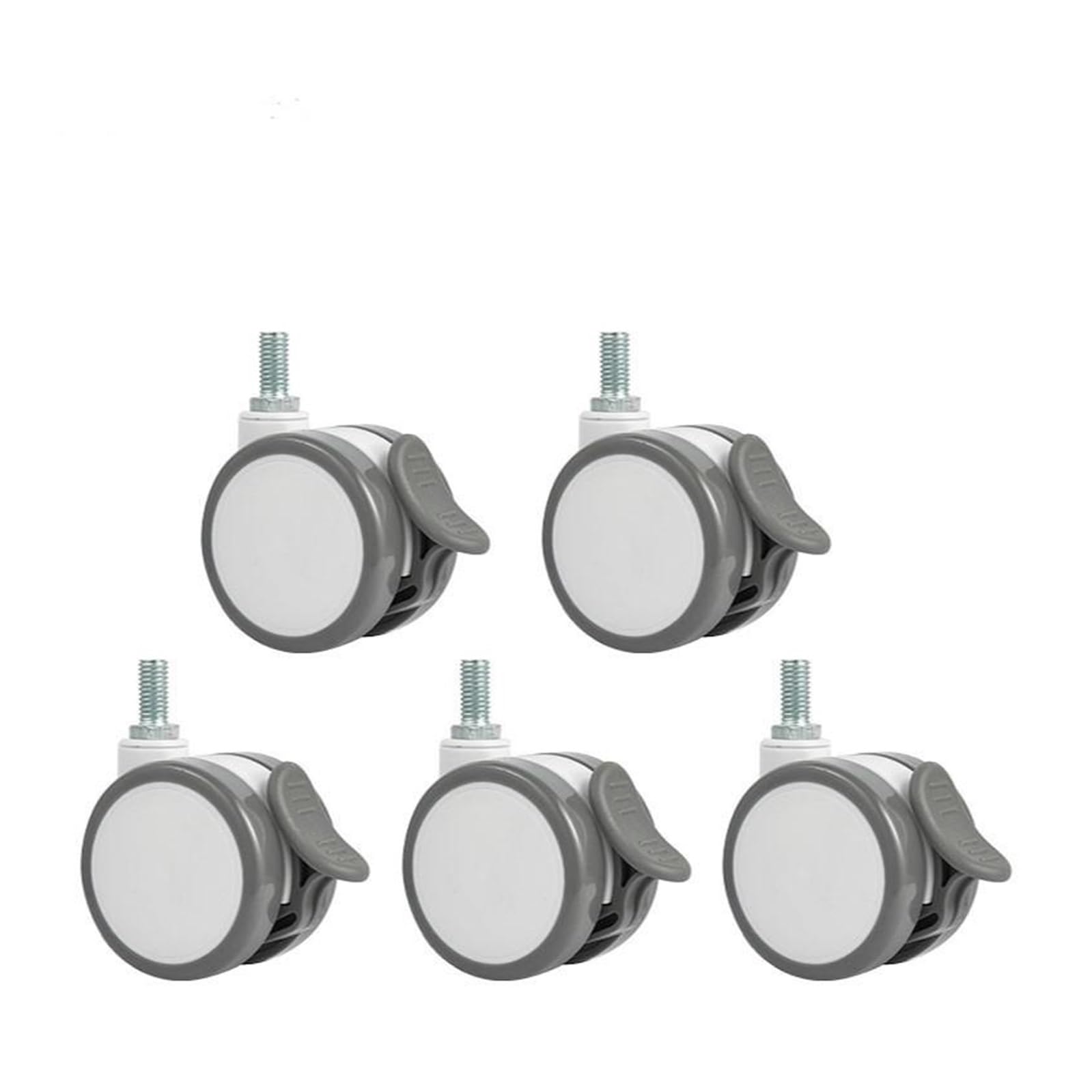 MXXDMOPD 5 Pieces/lot 2. inch Chair Wheel Caster circlip or Screw Universal Pulley Accessories with Brake(Screw Brake)