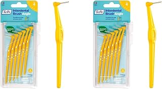 TePe Angle Cepillos interdentales angulados, Tamaño 4, diámetro 0,7 mm, Pack de 6, color amarillo (Paquete de 2)