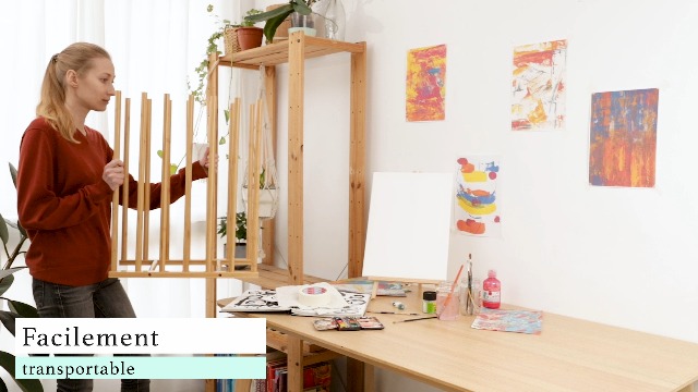 ODOXIA Support De Stockage D'Œuvres D'art | Stockez Vos Œuvres D'art En Toute Sécurité | Pied Pour Toile Peinture | Optimisez Votre Espace Artistique | Pied En Bambou Pour Toiles Art storage