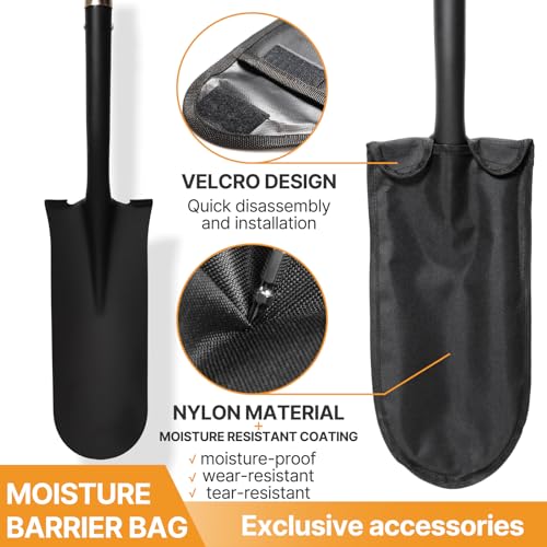 KOLEIYA 45-Inch Heavy Duty Orange Fiberglass Handle Drain Spade Shovel.Sharp Shooter Digging Shovel for Gardening,Planting and Trenching.Durable Spade Shovel for Heavy Duty Digging and Drainage - Thumbnail 5