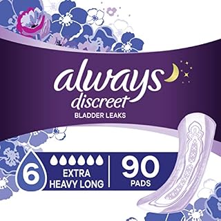 Always Discreet Incontinence Pads, Extra Heavy Long, 90 Count