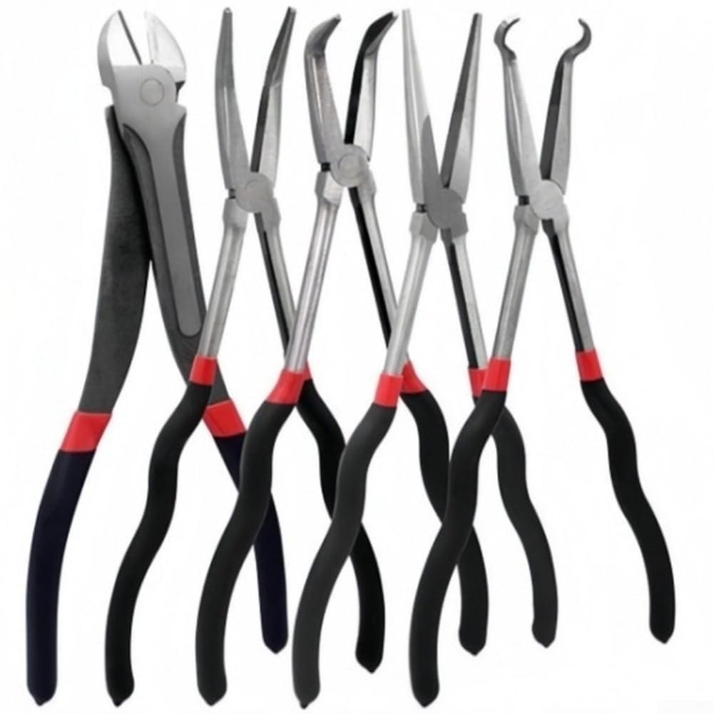 Set di 5 pinze a becco allungato da 27,9 cm (A)