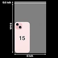 Vista 2 de 120 bolsas de plástico transparente con cremallera de 6 x 9 pulgadas, bolsas de almacenamiento resellables de 2 mil de grosor para joyas, artículos