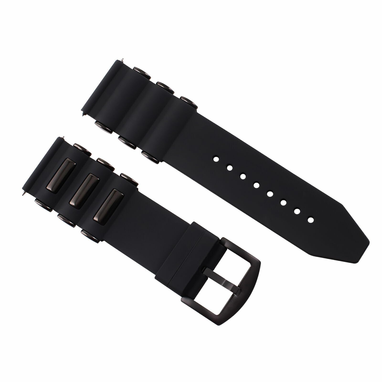Ewatchparts 26mm Rubber Strap Diver Band Strap Compatible With Invicta Excursion 18202 Barrel Black