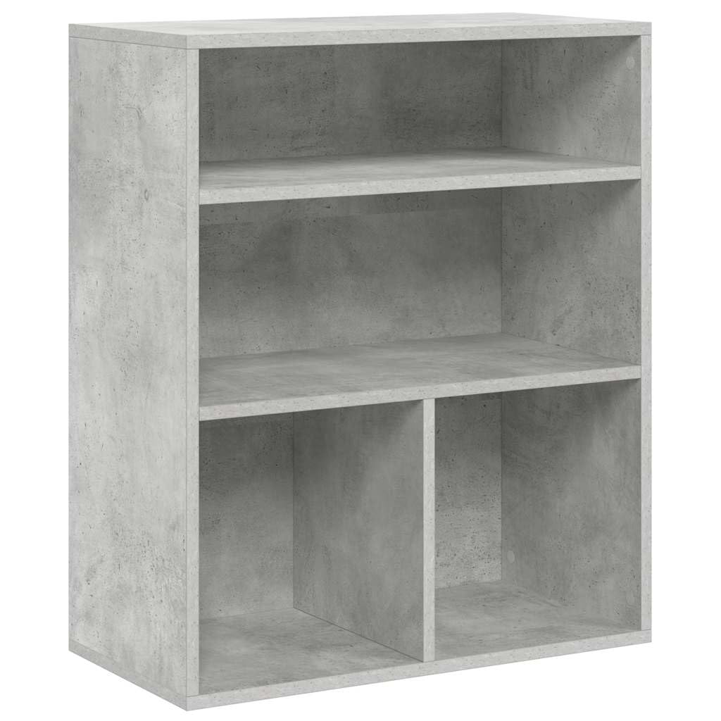 vidaXL Estantería Madera contrachapada Gris hormigón 60x30x71,5 cm