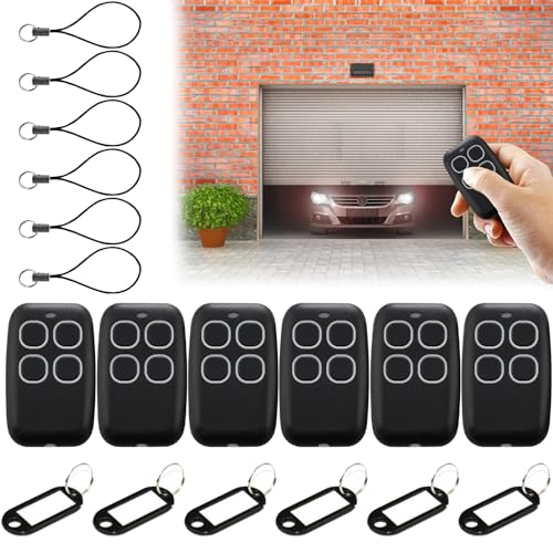 AOUZOVLI 6pcs Mando de Garaje Universal Mando Puerta Garaje Mando 433mhz Mandos Puertas Automaticas Copiadora Mando a Distancia de Llaves Clonación de Plástico Inalámbrico Control Remoto del Llavero